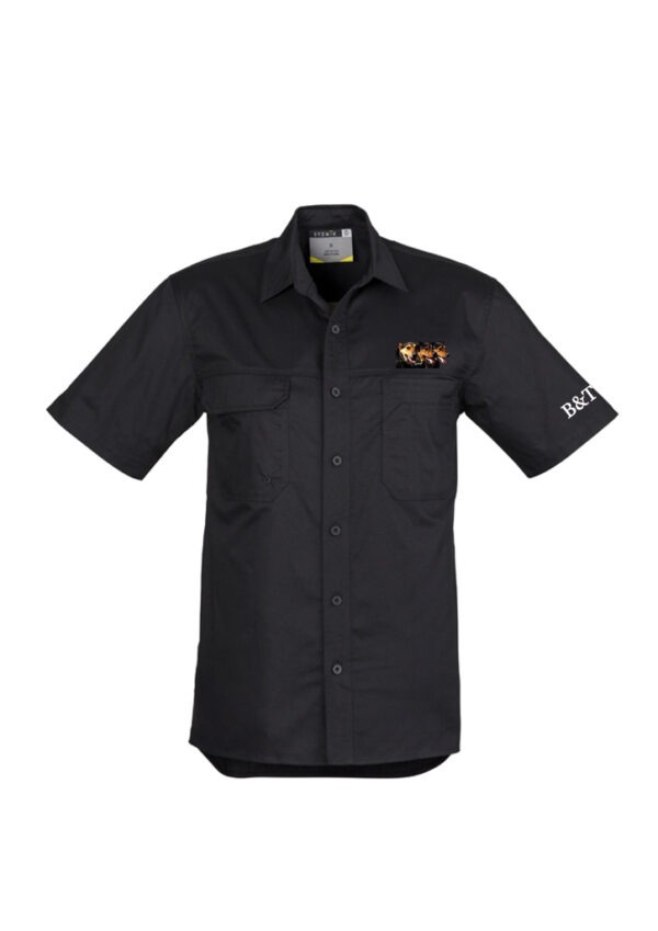 Work Shirt - Short sleeve - Black and Tan