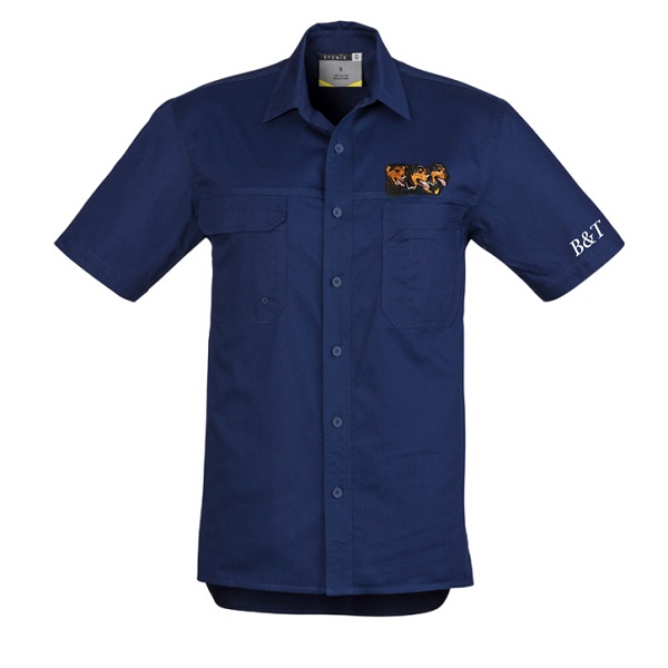 Work Shirt - Short sleeve - Black and Tan