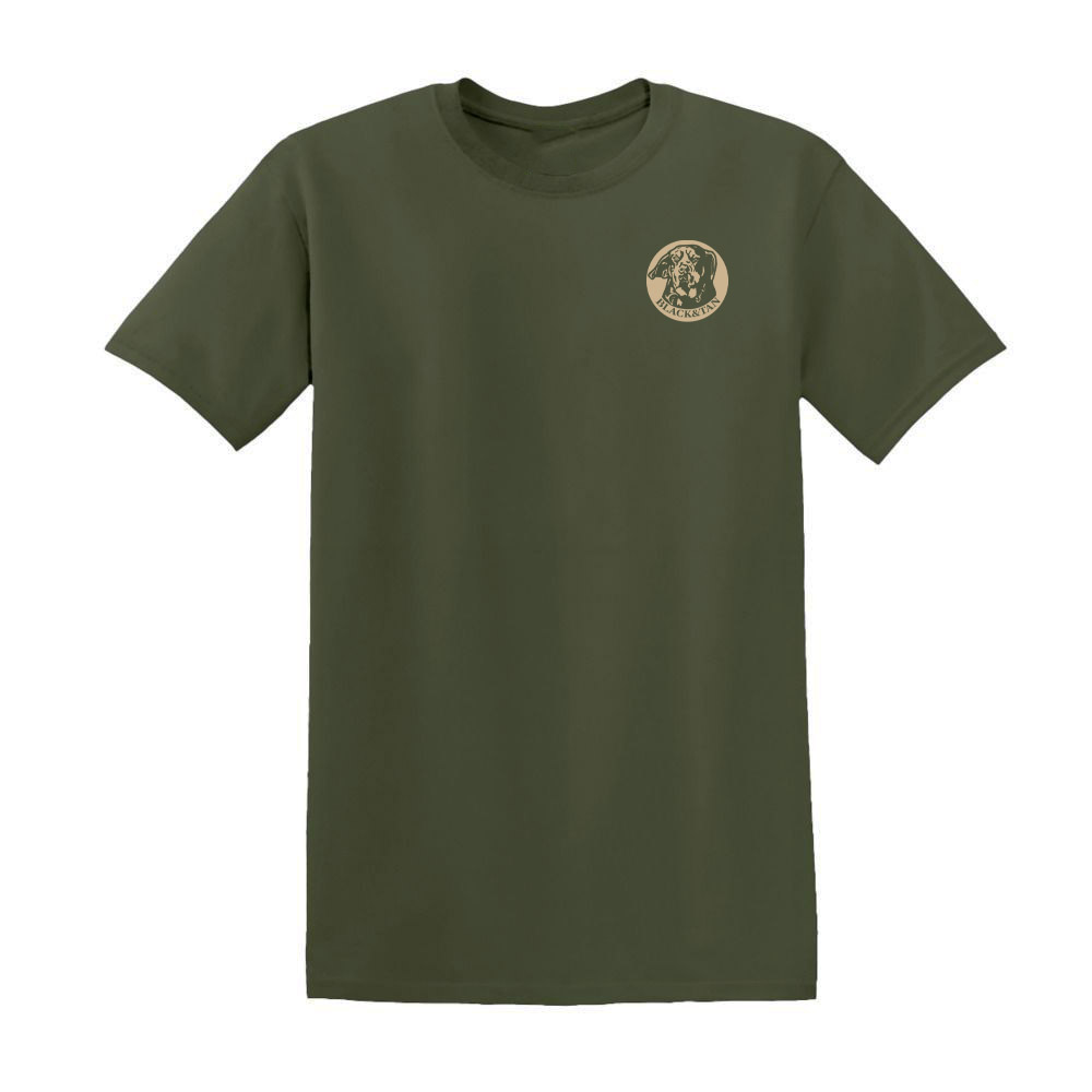 military green logo tee