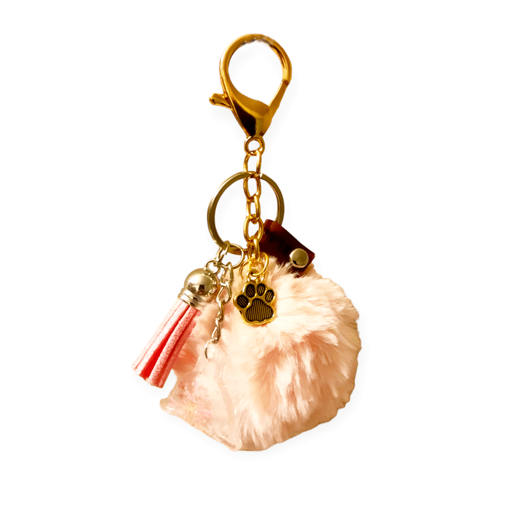 pompom whistle keychain