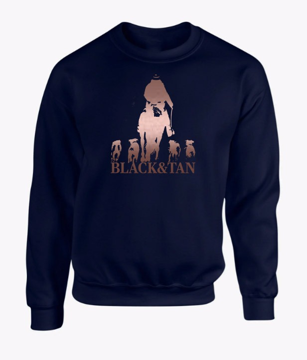 navy rose gold mustering sweatshirt