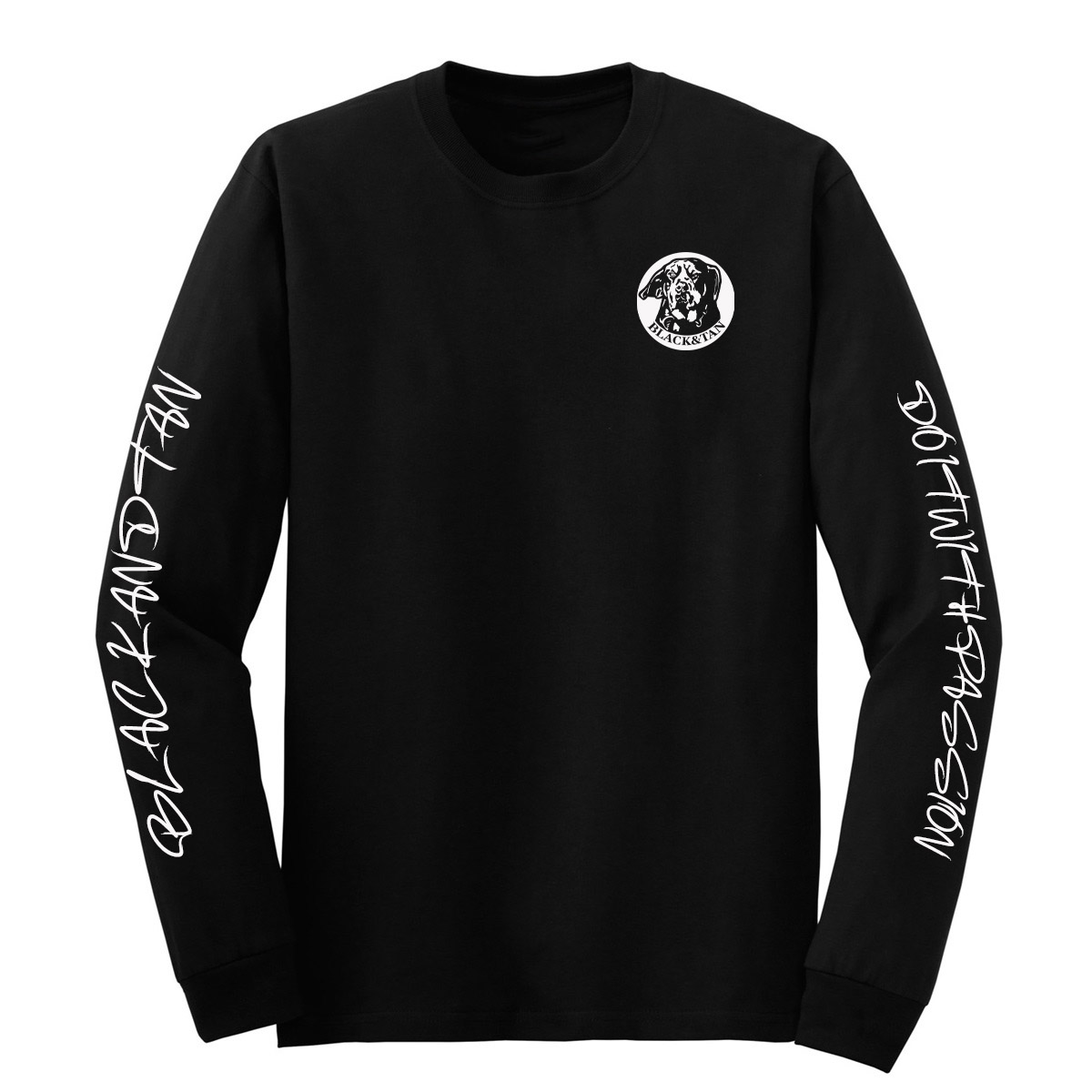 Passion Logo Long Sleeve - Black and Tan