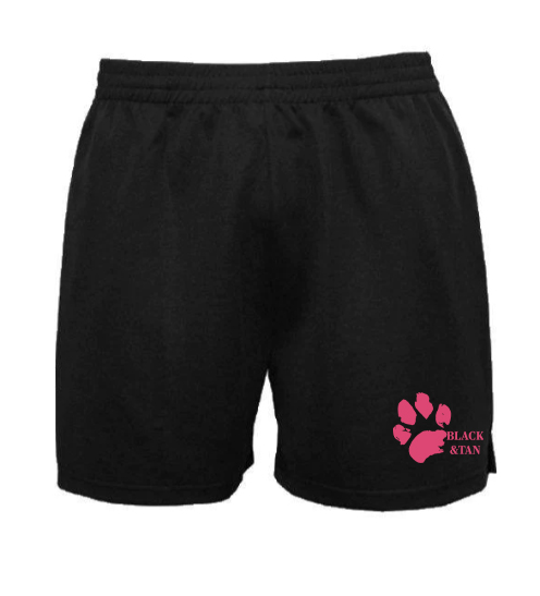 pink paw running shorts