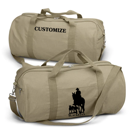 Custom canvas best sale duffle bags