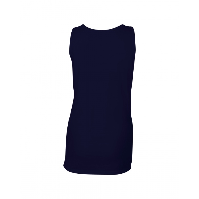 womens gildan navy singlet back’