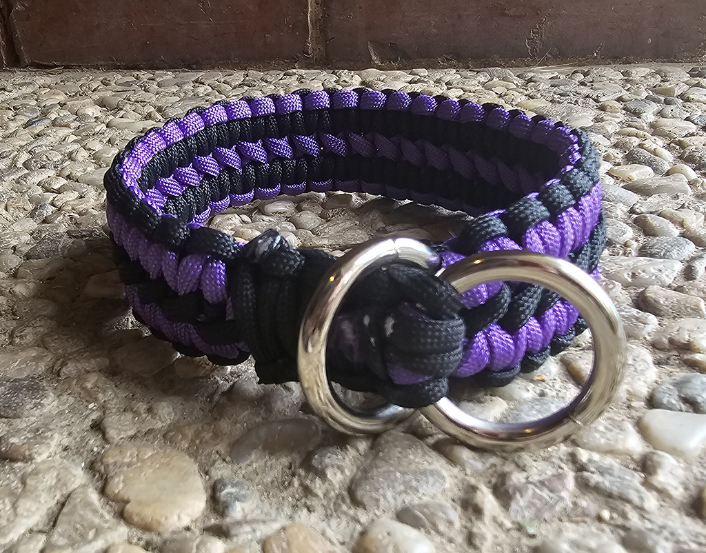 purple black xs collar