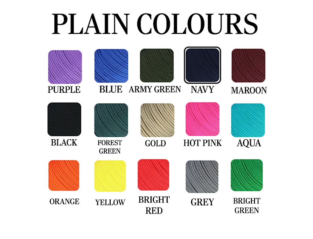 plain colours paracord